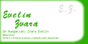 evelin zvara business card